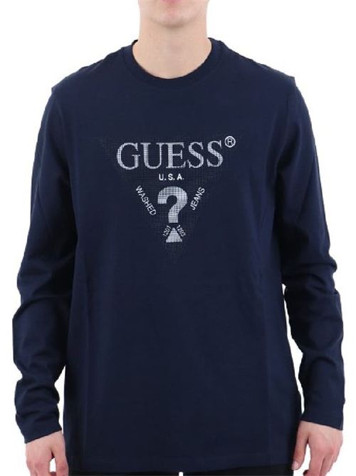 t-shirt uomo blu GUESS | M4YI06I3Z14/G7V2